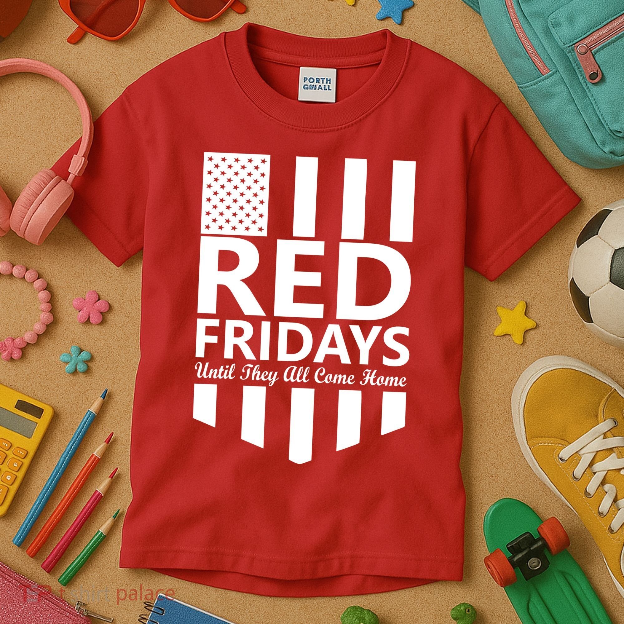 Red Fridays Military Flag Kids T-Shirt