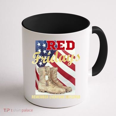 Red Fridays Remember Everyone Deployed Coffee Mug back