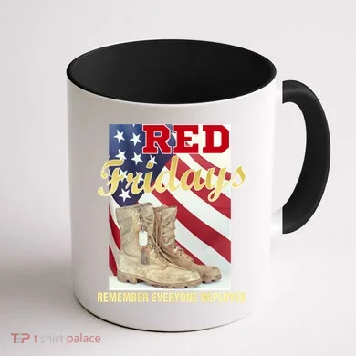 Red Fridays Remember Everyone Deployed Coffee Mug back