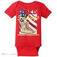 Red Fridays Remember Everyone Deployed Baby Bodysuit thumb 0