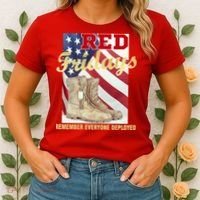 Red Fridays Remember Everyone Deployed Women's T-Shirt thumb 2
