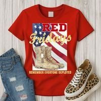 Red Fridays Remember Everyone Deployed Women's T-Shirt thumb 3