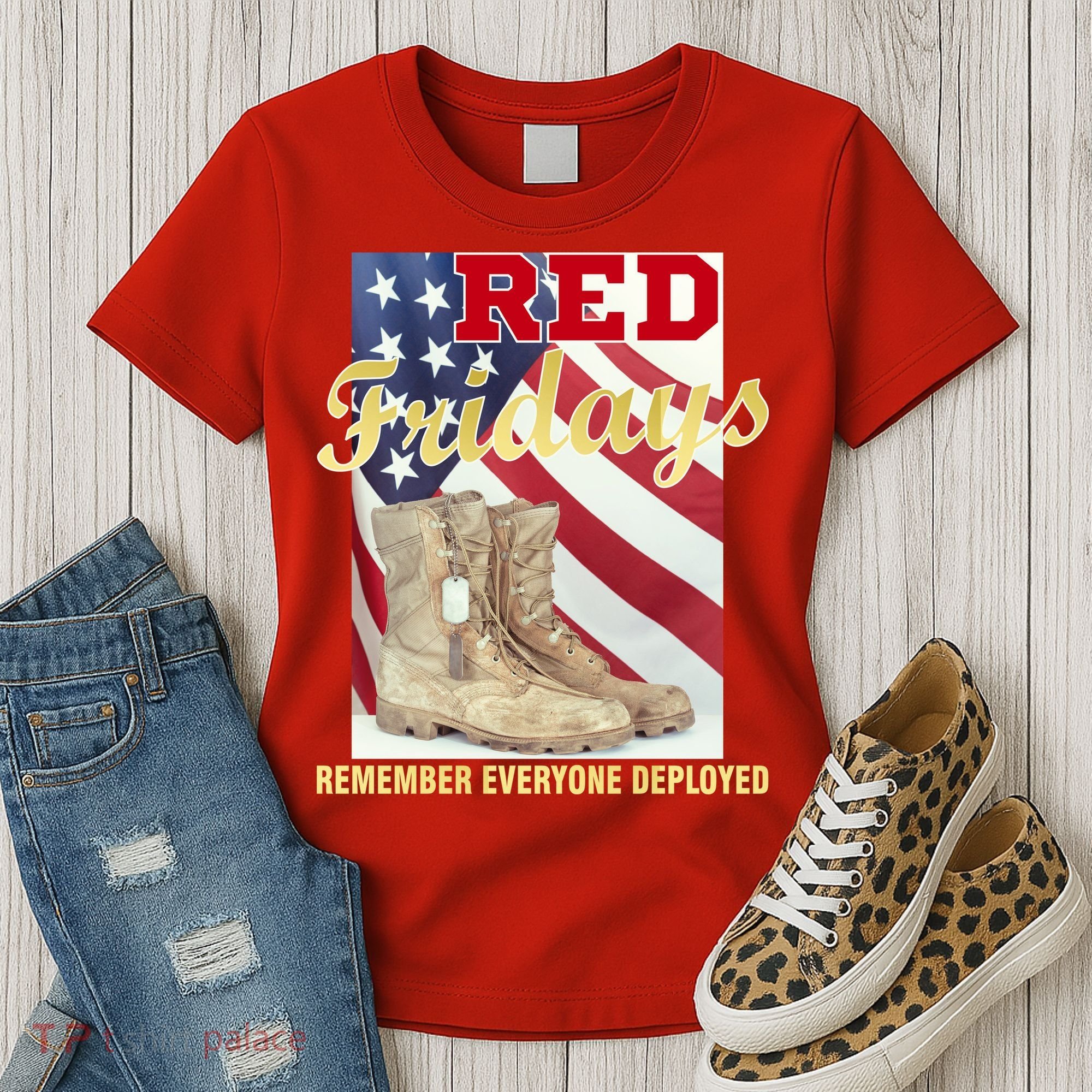 Red Fridays Remember Everyone Deployed Women's T-Shirt