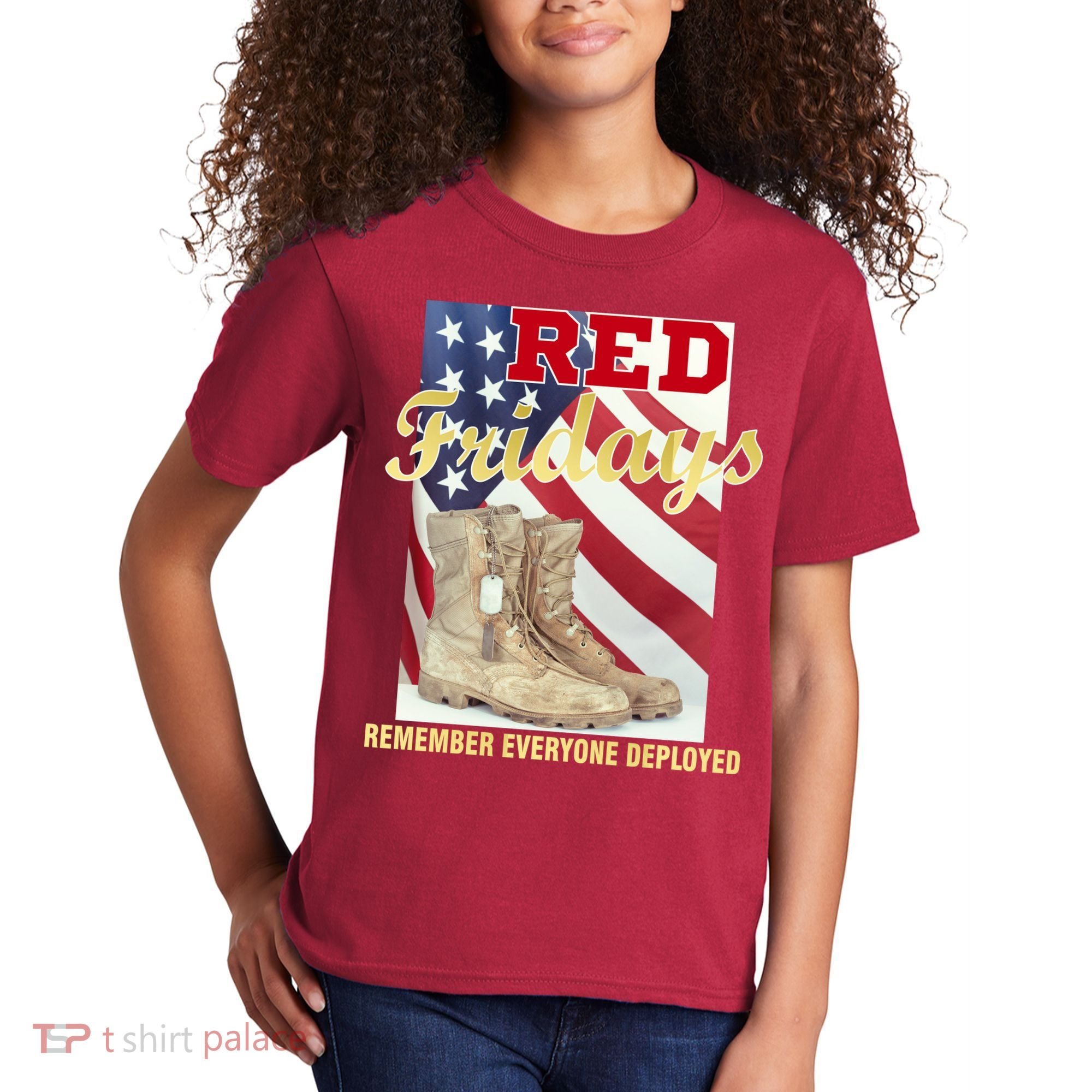 Red Fridays Remember Everyone Deployed Kids T-Shirt
