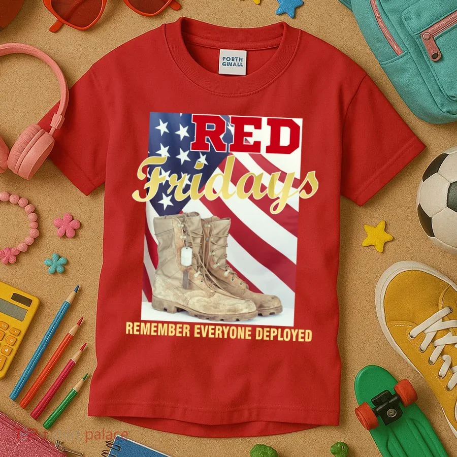 Red Fridays Remember Everyone Deployed Kids T-Shirt