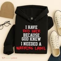 Red Head Warning Label Hoodie thumb 4