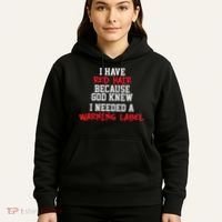 Red Head Warning Label Hoodie thumb 5
