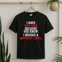 Red Head Warning Label T-Shirt thumb 2