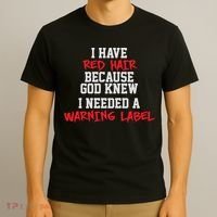 Red Head Warning Label T-Shirt thumb 3