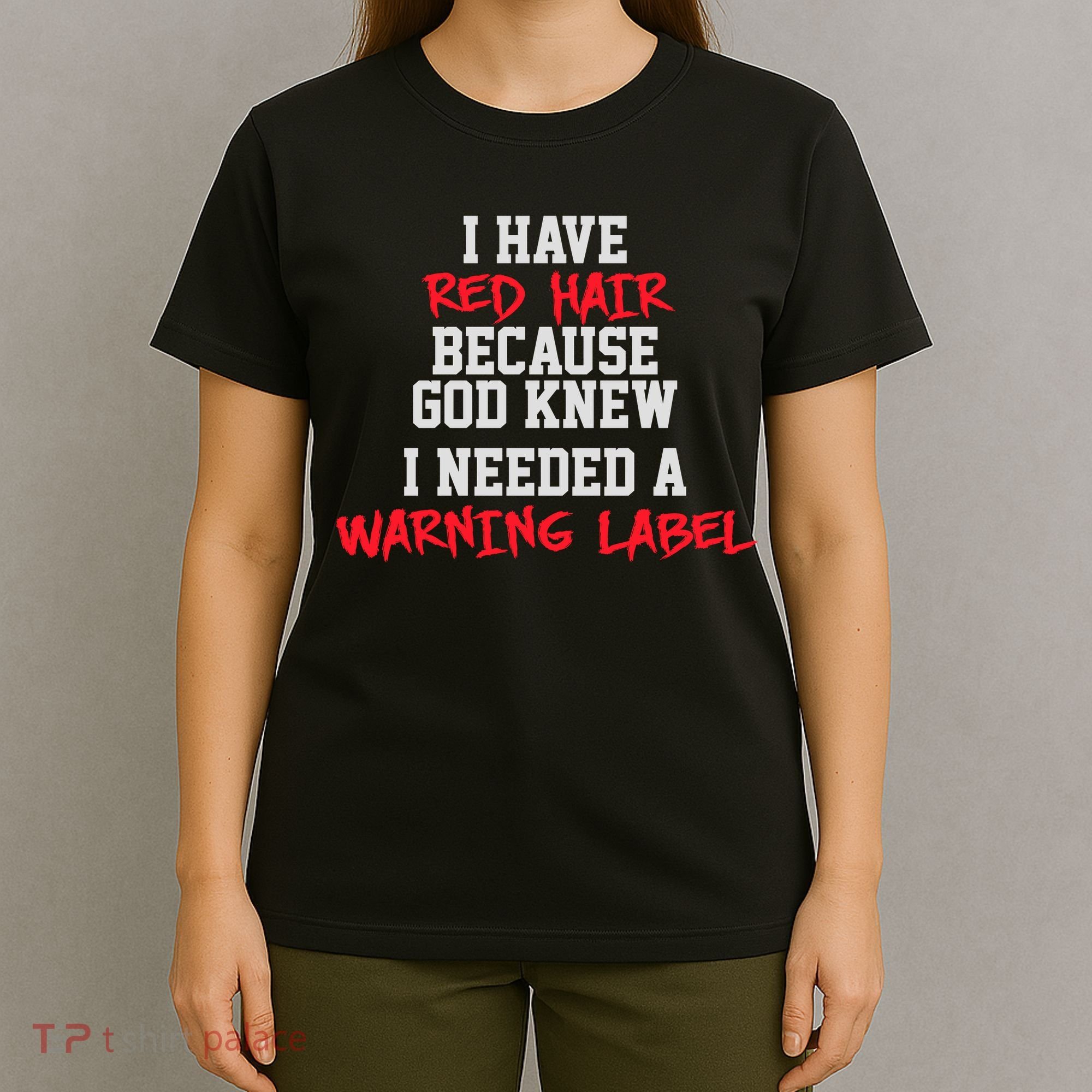 Red Head Warning Label T-Shirt