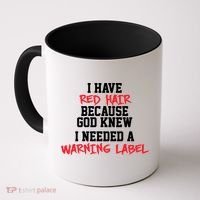 Red Head Warning Label Coffee Mug thumb 0