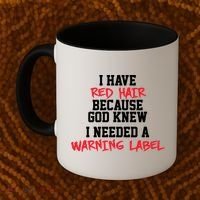 Red Head Warning Label Coffee Mug thumb 2