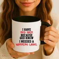 Red Head Warning Label Coffee Mug thumb 3