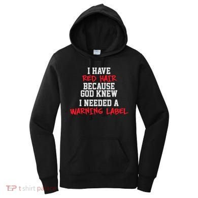 Red Head Warning Label Women's Hoodie
