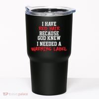 Red Head Warning Label Tumbler thumb 0