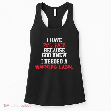 Red Head Warning Label Women's Tank Top