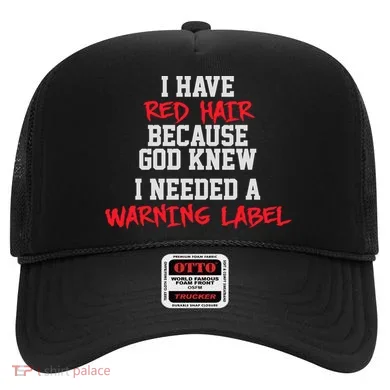 Red Head Warning Label Hat