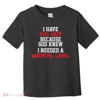 Red Head Warning Label Toddler T-Shirt thumb 0