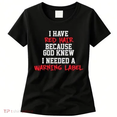 Red Head Warning Label Women's T-Shirt