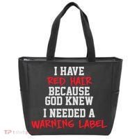 Red Head Warning Label Tote Bag thumb 0