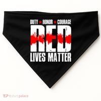 Red Lives Matter USA-Made Doggie Bandana thumb 0