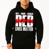 Red Lives Matter Hoodie thumb 2