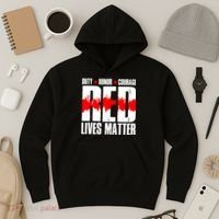 Red Lives Matter Hoodie thumb 3