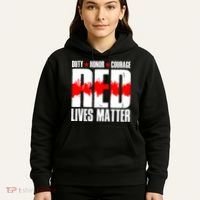 Red Lives Matter Hoodie thumb 5