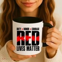 Red Lives Matter Coffee Mug thumb 3