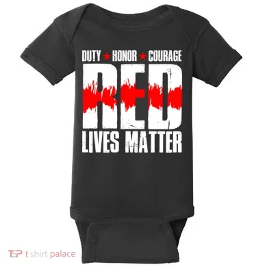 Red Lives Matter Baby Bodysuit