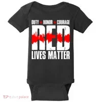 Red Lives Matter Baby Bodysuit thumb 0
