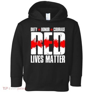 Red Lives Matter Toddler Hoodie