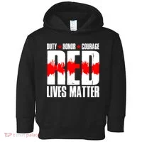 Red Lives Matter Toddler Hoodie thumb 0