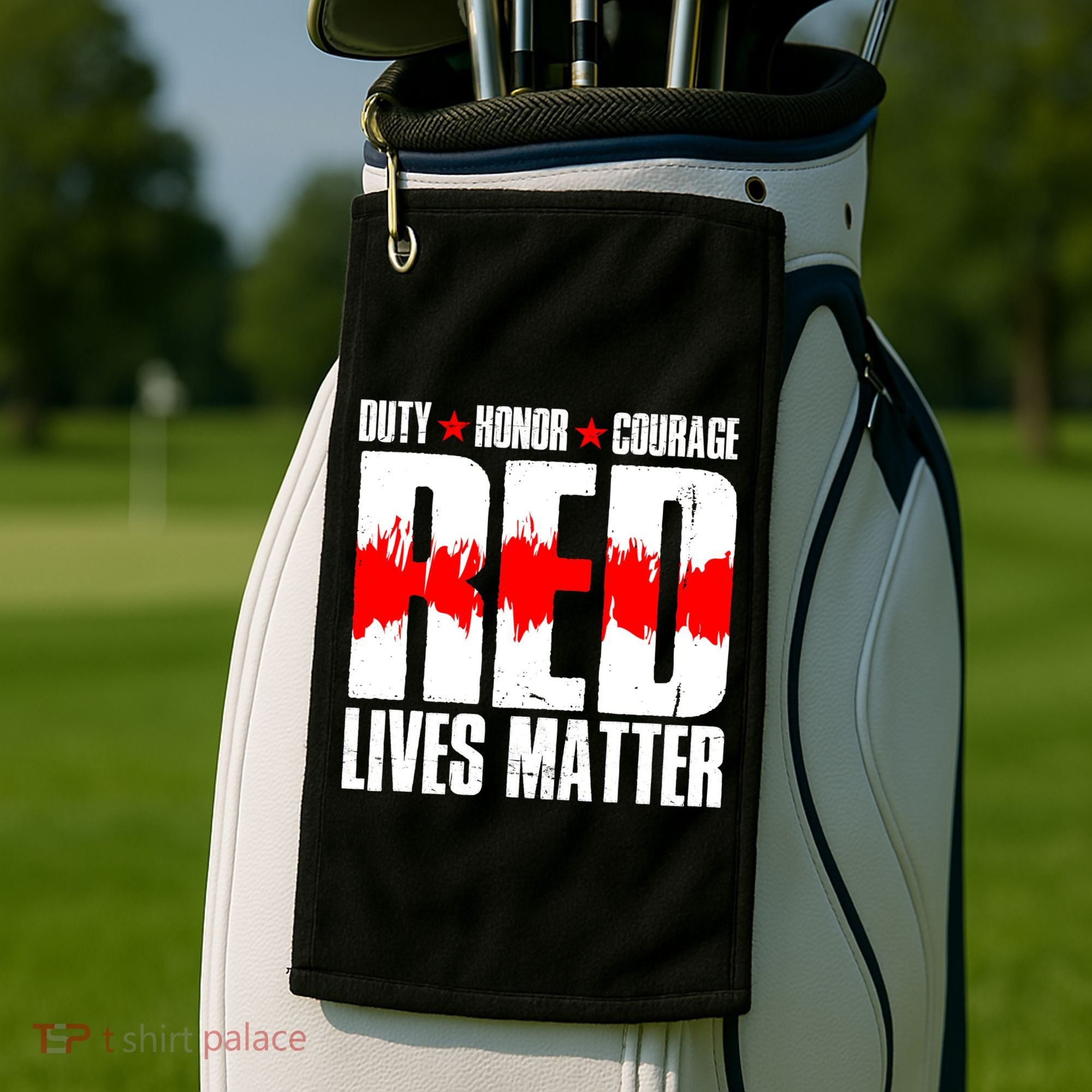 Red Lives Matter Golf Towel