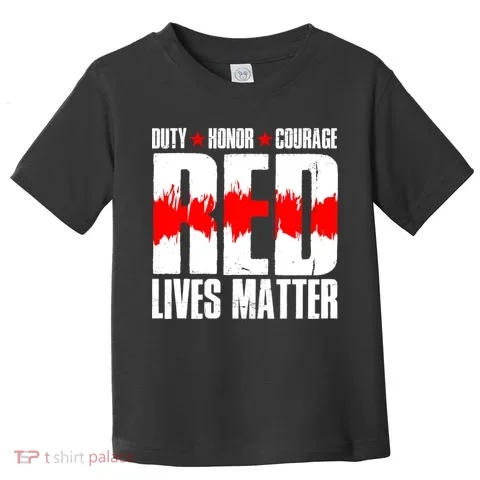 Red Lives Matter Toddler T-Shirt in the selected color