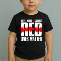 Red Lives Matter Toddler T-Shirt thumb 2