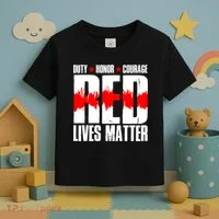 Red Lives Matter Toddler T-Shirt thumb 3