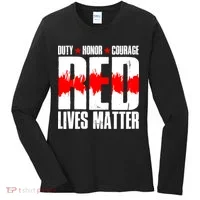 Red Lives Matter Women's Long Sleeve Shirt thumb 0
