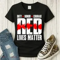 Red Lives Matter Women's T-Shirt thumb 3