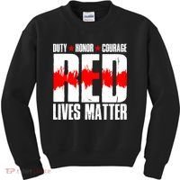 Red Lives Matter Kids Sweatshirt thumb 0
