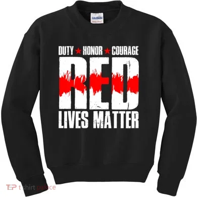 Red Lives Matter Kids Sweatshirt