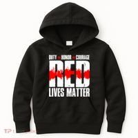 Red Lives Matter Kids Hoodie thumb 0