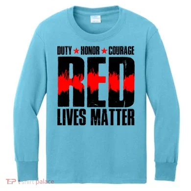 Red Lives Matter Kids Long Sleeve Shirt