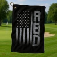 RED Remember Everyone Deployed Golf Towel thumb 1