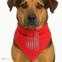 RED Remember Everyone Deployed USA-Made Doggie Bandana thumb 1