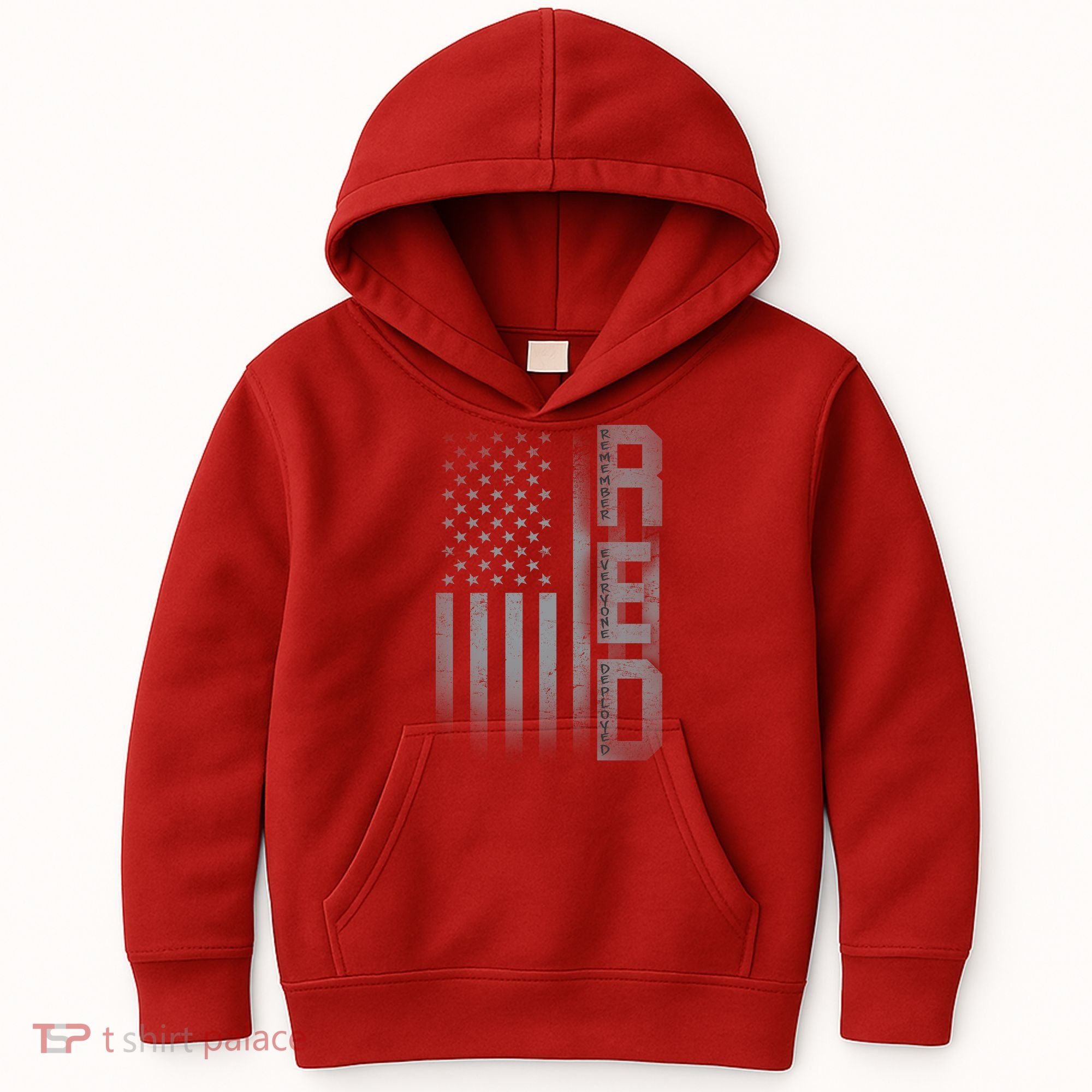 RED Remember Everyone Deployed Kids Hoodie