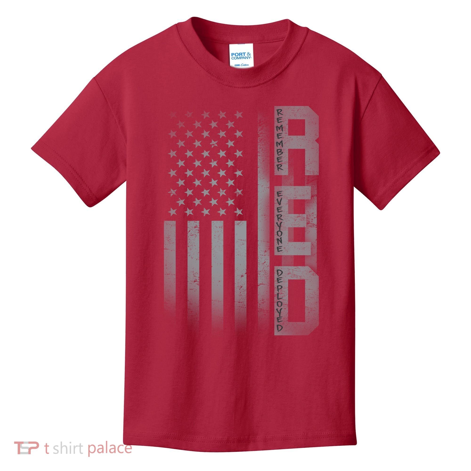 RED Remember Everyone Deployed Kids T-Shirt
