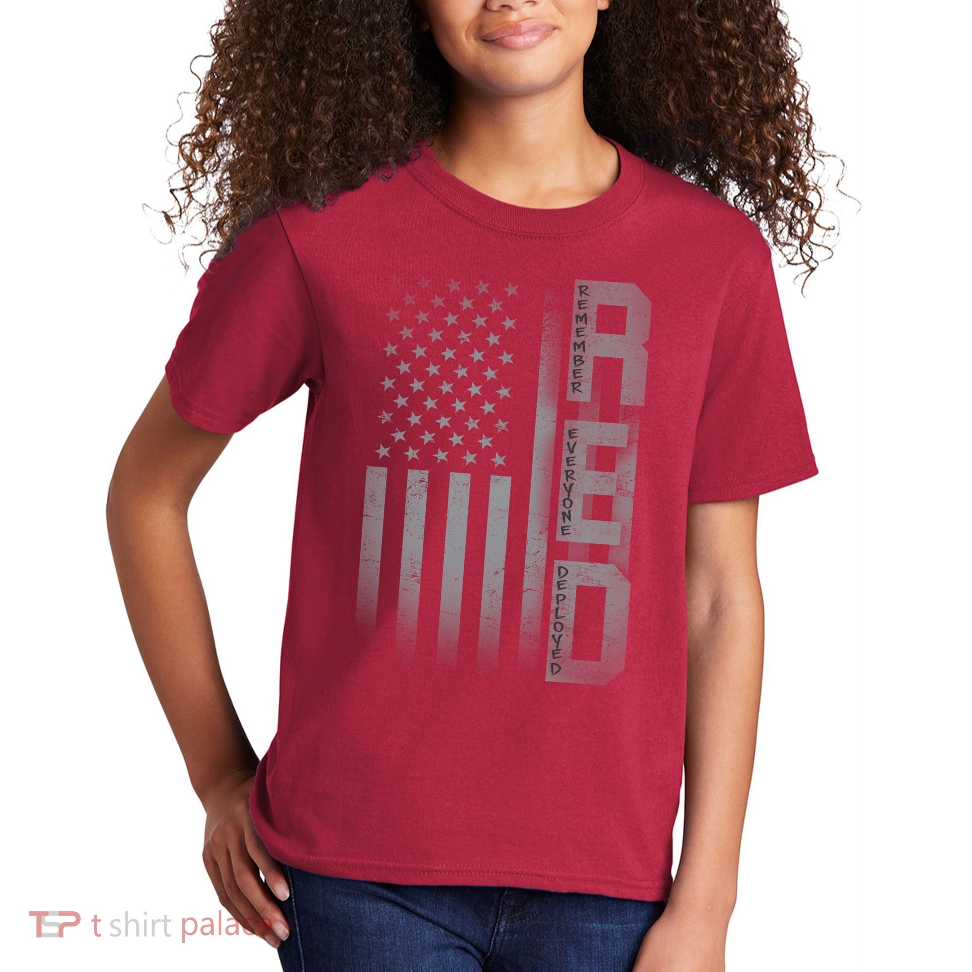 RED Remember Everyone Deployed Kids T-Shirt