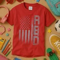 RED Remember Everyone Deployed Kids T-Shirt thumb 3