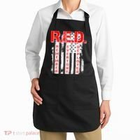 RED Remember Everyone Deployed Distressed Flag Apron thumb 2
